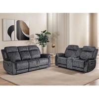 Ebern Designs Zero Gravity Power Reclining Sofa And Loveseat Set With Adjustable Headrests, Charging Station & Center Console