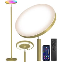 Everly Quinn Smart Led Floor Lamp - 36W Dimmable Rgb & White Light, Remote/App Control, Adjustable Reading Light
