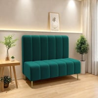 FineFurniture Dining Room Double Velvet Upholstered Booth