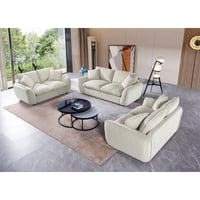 Ebern Designs Bonaventure Upholstered Flared Arm Modular 3-Piece Living Room Sofa Set with Down-Filled Deep Seat (2x 75.5"W Loveseats + 97.5" W Sofa)