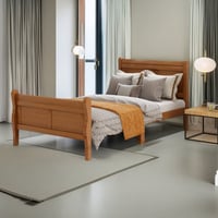 Winston Porter Wood Platform Bed Twin Bed Frame Panel Bed Mattress Foundation Sleigh Bed