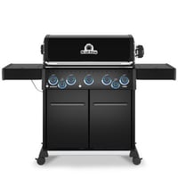 Broil King Baron 590 Pro Shadow 5-Burner Natural Gas Grill in Black with Side Burner and Rear Rotisserie Burner