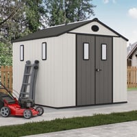 INMITOM Outdoor Storage Shed With Lockable Doors Weather Resistant Organization for Home/Backyard/Garden Tools/Lawn Mower/Bike Storage/Pool Supplies
