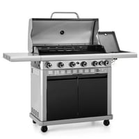 Alphamarts Large 740 Sq.in. Gas Grill With Enameled Body & Built-In Propane Tank
