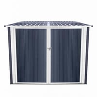 GRILLO HOME Bicycle Outdoor Steel Storage Shed ,Stores 4 Bikes,Grey