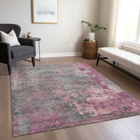 Wade Logan® Machine Washable Indoor/Outdoor Cinead ACN1702 Blush Rug