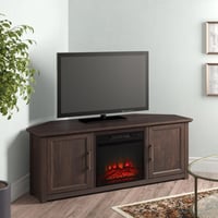 The Twillery Co.® Rozier TV Stand for TVs up to 60" with Electric Fireplace Included