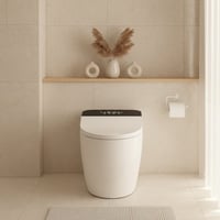 bcarorur Smart Toilet with Heated Bidet Seat, Auto Open/Close Function, Built-in Dryer & Warm Water - Portable Bidet Toilet for Ultimate Comfort