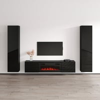 Brayden Studio® Briah Entertainment Center for TVs up to 78" with Electric Fireplace Included