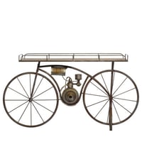 17 Stories Nelofur Metal Indoor Outdoor Weathered Vintage Bike Indoor Outdoor Bronze Plantstand