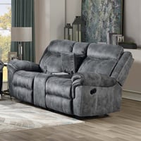 Red Barrel Studio® Jemma 80" Velvet Pillow Top Arm Reclining Loveseat, Modern Sofa Couch with Console,sofas,couches