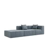 Ivy Bronx Comfortable Modern Grey Sectionals, Flannelette Upholstery, Perfect For Apartments
