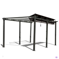 VODYXSEP Outdoor Living Outdoor Retractable Pergola With Weather-Resistant Canopy Aluminum Garden Pergola Patio Grill Gazebo For Courtyard