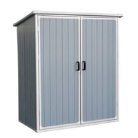Banior 5x3ft Outdoor Storage Shed: Resin Cabinet With Lockable Doors - Waterproof, , Stores Bikes, Playthings Waterproof Shed For Patio Furniture & Garden To