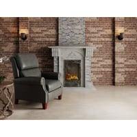 Canora Grey Edingworth 34" Wide Leather Match Manual Club Recliner