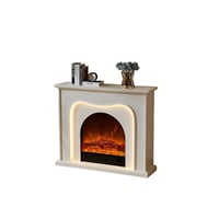 Coxambrey 47.24" Ivory White Landscape Electric Fireplace