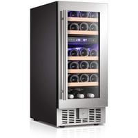 KELIVOL 28 Bottles And 18 Can Dual Zone Freestanding Wine Refrigerator