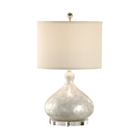 Wildwood Coastal 24" Natural White Capiz Table Lamp