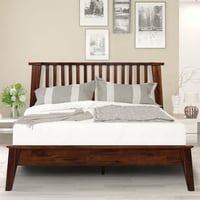 Acacia Kaylin Premium Solid Wood Platform Bed Frame with Headboard – 800 lb Capacity, No Box Spring Needed, Fits All Mattresses