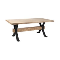 Gracie Oaks Watchtower 90" Wide Reclaimed Pine Dining Table