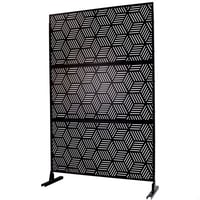 KAQCVIN Outdoor & Indoor Privacy Screen Metal Privacy Screen 76" H×48" W, Freestanding Decorative Privacy Screen