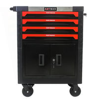 ACCOLADE FURNITURE LLC Removable 4 Drawers Tool Cart With Lock, Accent Cabinet, Living Room Storage Cabinet