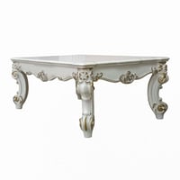 GRILLO HOME Vendome II Antique Pearl Finish Coffee Table