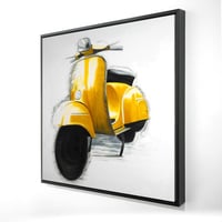 Begin Edition International Inc. " Yellow Italian Scooter " on Canvas