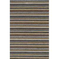 Charlton Home® Kirksey Striped Handmade Tufted Wool Gray Area Rug