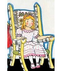 Buyenlarge 'Goldilock Tries Mama Bears Chair' by Julia Letheld Hahn Painting Print