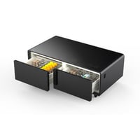 Orren Ellis Modern Smart Coffee Table with Built-in Fridge, Bluetooth Speakers, Wireless Charging, Power Socket, USB Ports, Rgb Light,