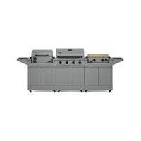 TYTUS Modular 4-Burner Gas Grill, Pellet Smoker with Cart and Gas Griddle with Cart