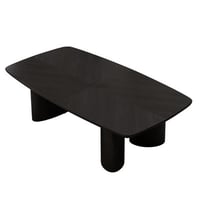 Ivy Bronx Varenya 51.2” Modern Wood Coffee Table,Rectangular Black Coffee Table for Living Room