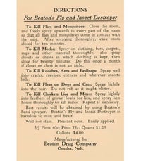 Buyenlarge Directions for Beaton's Fly and Insect Destroyer - Textual Art Print