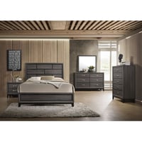 Ebern Designs Yadier Panel Bedroom Set Special King 6 Piece: Bed, Dresser, Mirror, 2 Nightstands, Chest