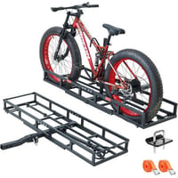 Arlmont & Co. Hitch-Mount Bike Rack for Ebike Heavy-Duty - Comes with Cargo Carrier Fits 2 Electric Fat-Tire Mountain Bicycles Fits 2" Receiver