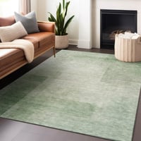 Wade Logan® Machine Washable Indoor/Outdoor Christain ACN1243 Aloe Rug