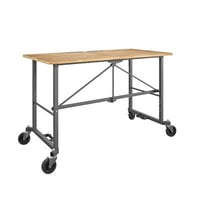 COSCO Smartfold Portable Folding Workbench, Hardwood Top