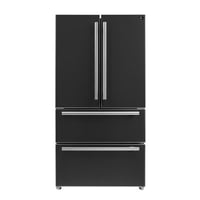 Forno Espresso Moena 36-inch French Door Refrigerator, 19.2 cu.ft with Ice Maker