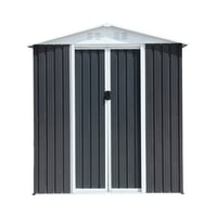 JUSTONEEYE Apex Roof Outdoor Shed 6Ftx4ft - For Bicycles Tools