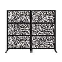 Porpora 6.5 ft. H x 4 ft. W Laser Cut Metal Privacy Screen