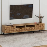 Cosmic Mid Century TV Stand With 2 Drawers, Media Console Table