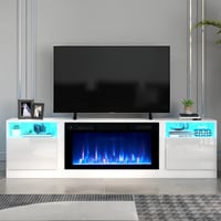 Ivy Bronx Glenyce TV Stand for TVs up to 88" with Electric Fireplace Included