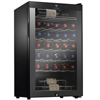 NutriChef 34 Bottle Single Zone Freestanding Wine Refrigerator