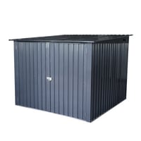 TYUNABRN Outdoor Steel Storage Shed For Bicycle With Slope Roof And 4 Bike Tracks