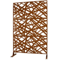 4CASA INTERNATIONAL Outdoor & Indoor Privacy Screen Metal Privacy Screen 76" H×48" W, Freestanding Decorative Privacy Screen for Deck Balcony Patio, Privacy Fence Panels