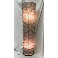 Bayou Breeze Handmade 39" Oval Leaves Column Floor Lamp