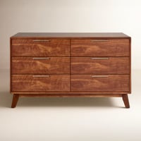 AllModern Glow 51" W 6-Drawer Solid and Manufactured Wood Dresser