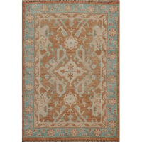 Bungalow Rose Claudea One-of-a-Kind 2' 11'' X 2' 0'' Cotton Area Rug Oranges & Rust