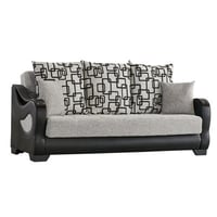 Ebern Designs Baldev 86" Recessed Arm Sleeper with Reversible Cushions